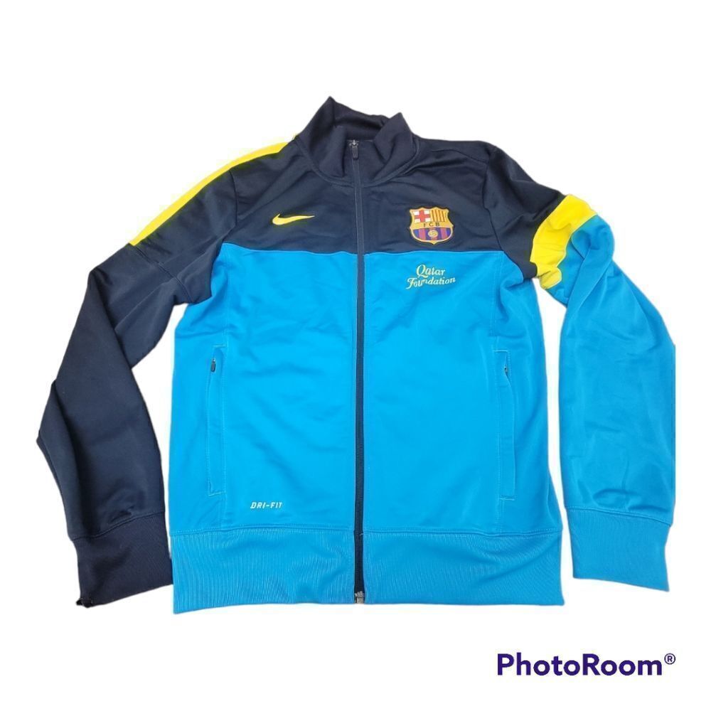 Nike Barcelona FC Soccer Football Jacket Dri-Fit Athletic Spain Men's Size S